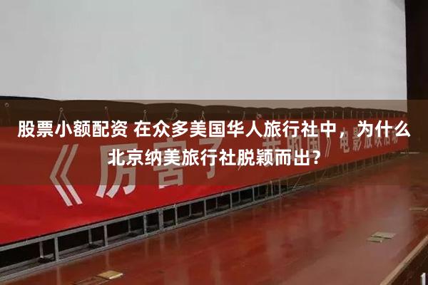 股票小额配资 在众多美国华人旅行社中，为什么北京纳美旅行社脱颖而出？