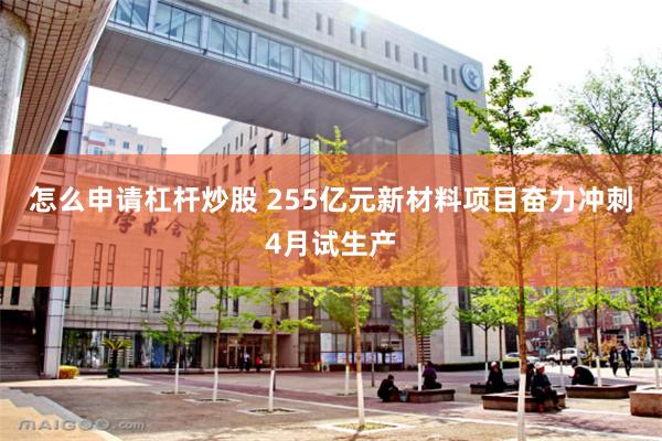 怎么申请杠杆炒股 255亿元新材料项目奋力冲刺4月试生产